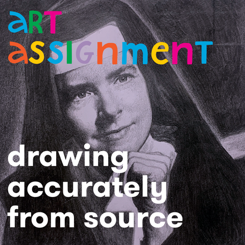 Corita 101: art assignment - drawing accurately from source