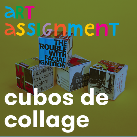 Corita 101: tarea de arte - cubos de collage