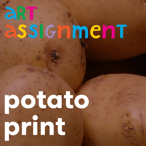 Corita 101: art assignment - potato print