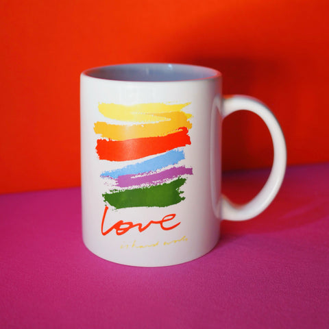 love is hard work mug