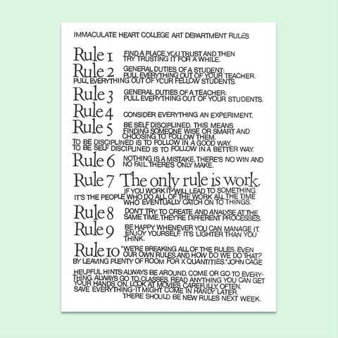 ten rules poster