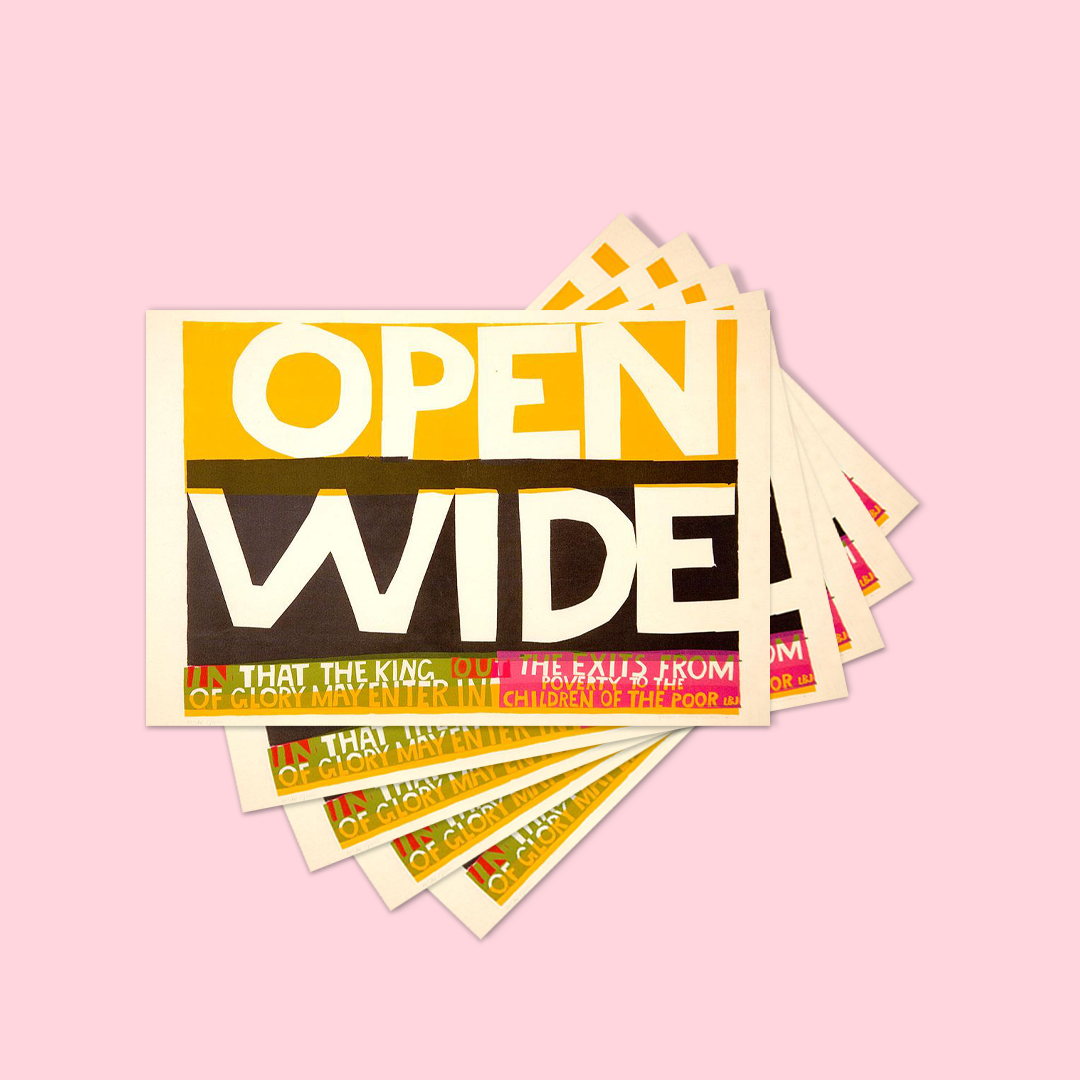 wide open postcard set | Corita Art Center